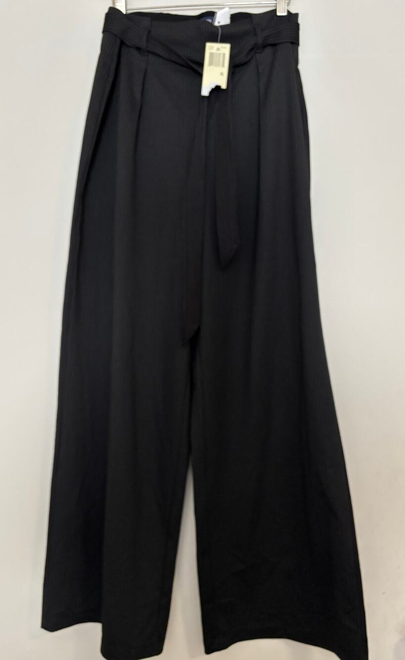 Max Edition Wide Leg Trousers Pants Womens Size XL Black White Pinstripe New